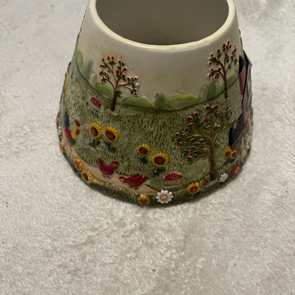 Yankee Country Ceramic candle shade  apple orchard/  farmhouse sign - Picture 4 of 10